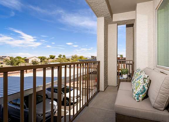 A Balcony at Suncrest Vista at Canyon Trails 55+ Apartments, Goodyear, AZ