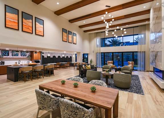Spacious Community Room at Suncrest Vista at Canyon Trails 55+ Apartments, Goodyear, Arizona