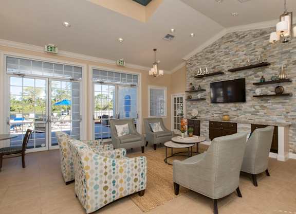 Large Clubhouse With Ample Sitting And Television at Sunrise Pointe, Port Orange, 32129
