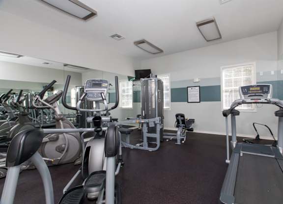 Fitness Center With Modern Equipment at Sunrise Pointe, Florida