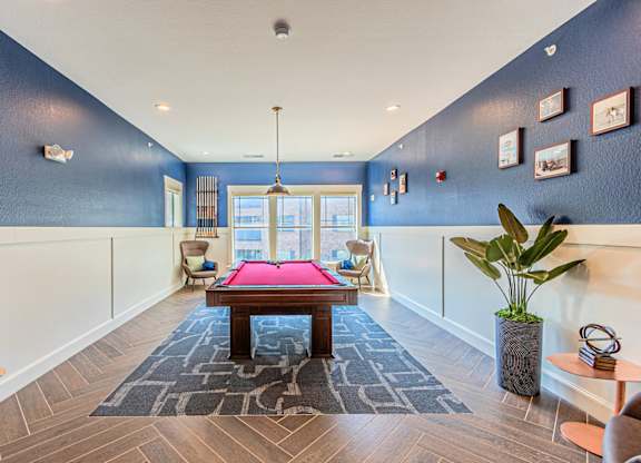 Pool Table at The Cesera 55+ Apartments, Garland