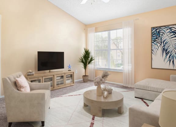 Living Room With TV at Aria Landings, Florida