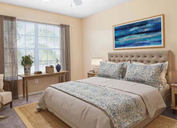 Virtually Staged Apartment Bedroom at Aria Landings, Fort Myers, 33916