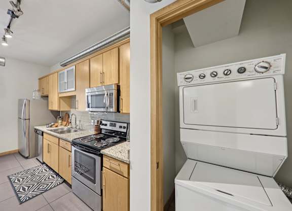 Laundry room at Arcade Apartments, Missouri, 63101