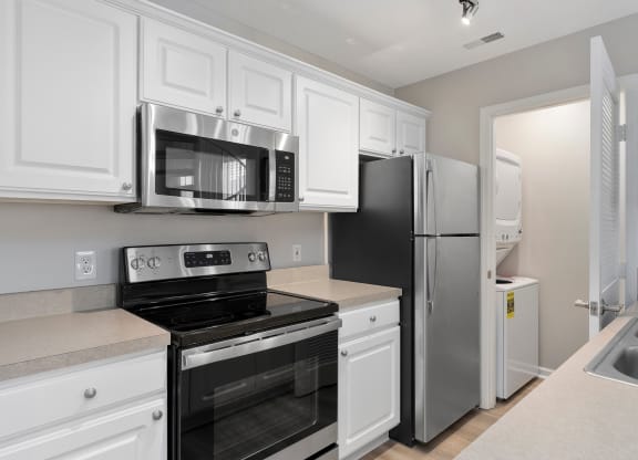 Renovated Kitchen with Stainless Steel Appliances at Orleans in Columbus, OH