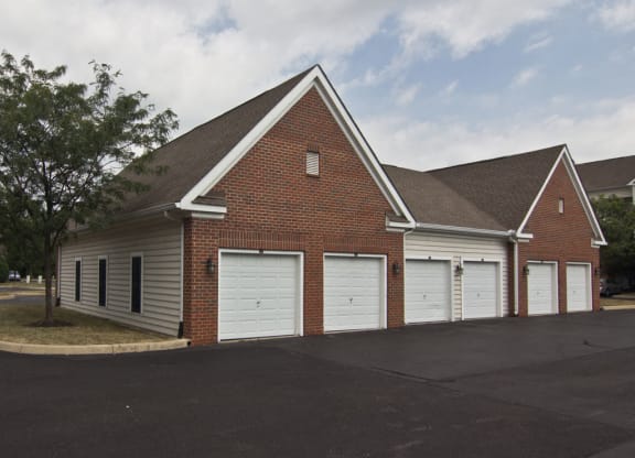 Garages at The Charleston apartments in Dublin OH
