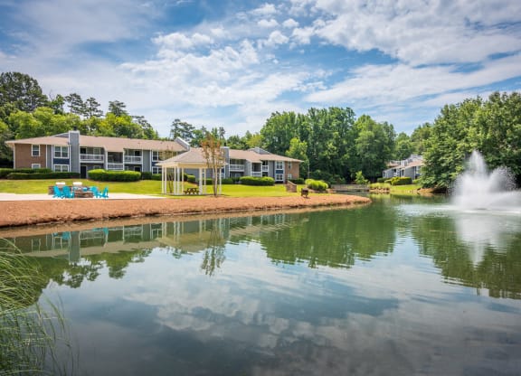 Property Exterior and Lake at Arbor Ridge in Greensboro, NC