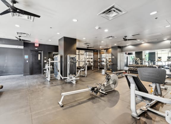 the weight room at the shadow creek club in east lansing