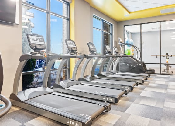 Treadmills at Pier 33 Apartments at Pier 33 Apartments, Wilmington, NC