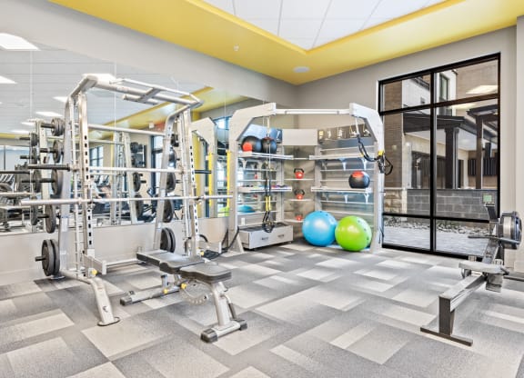Fitness equipment at Pier 33 Apartments at Pier 33 Apartments, North Carolina, 28401