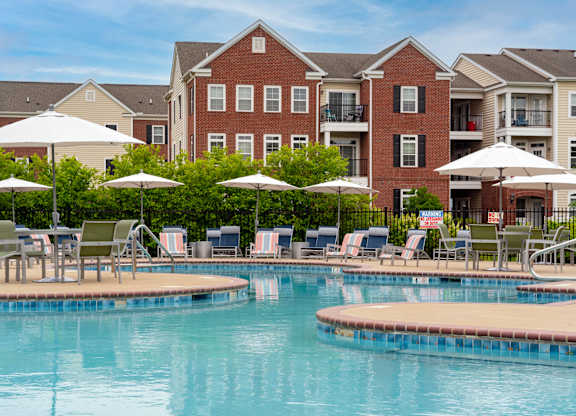 Pool With Relaxing Chairs at Arlington Park, Ohio