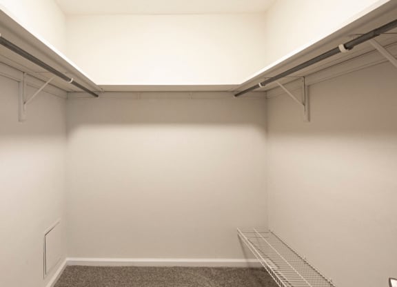 Closet at Haygood Hall apartments in Virginia Beach
