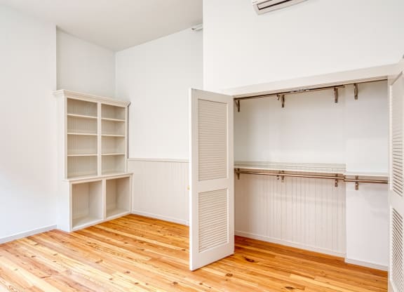 Closet 1 bedroom apartment at The Edgar Apartments