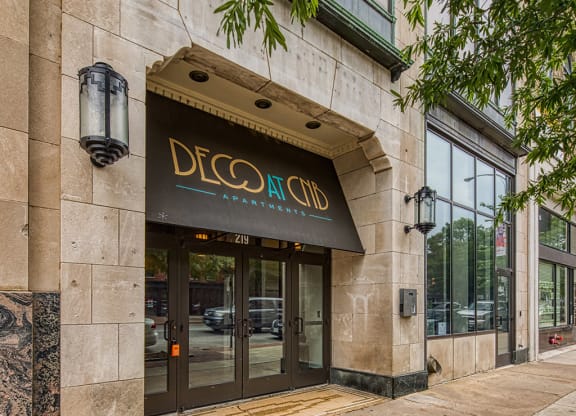 Deco at CNB entrance in Richmond VA