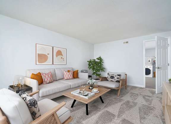 Spacious Living Room at Camden Place Apartments, Dublin, OH, 43016