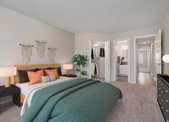 Carpeted Bedroom at Camden Place Apartments, Dublin, 43016