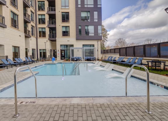 Pool With Sunning Deck at The Walker, Cary, NC