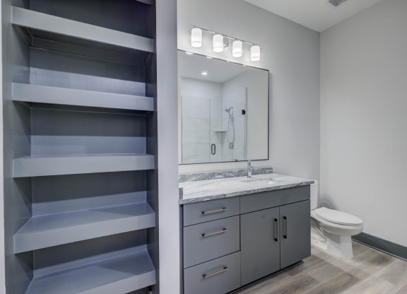 Storage In Bathroom at The Walker, North Carolina
