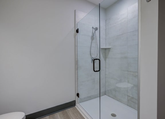 Glass Enclosed Shower at The Walker, Cary, North Carolina