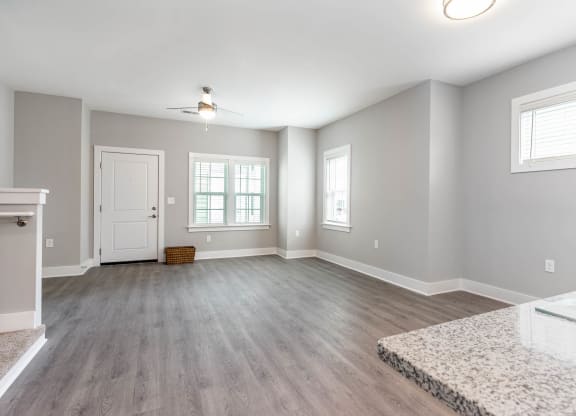 Unfurnished Living Room at Barclay Place Apartments, North Carolina
