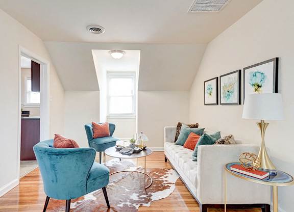 Living Room at Kensington Place Apartments