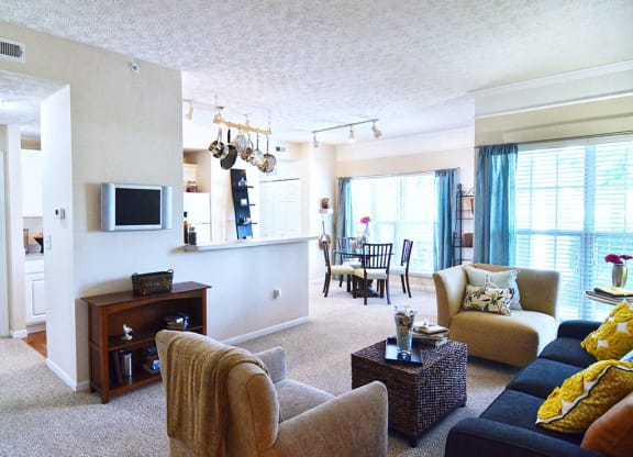 Living area at The Farms Apartments in Columbus OH