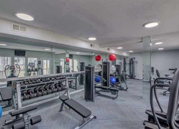 The fitness center at The Lennox