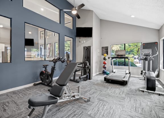 the gym in the clubhouse at villas on the park