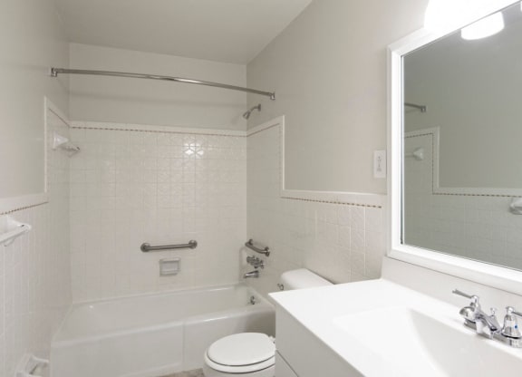 Bathroom at Haygood Hall apartments in Virginia Beach
