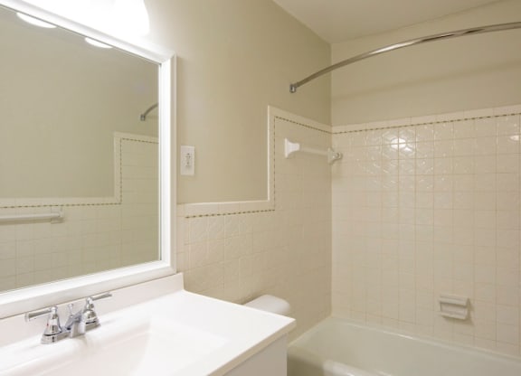 Bath at Haygood Hall apartments in Virginia Beach