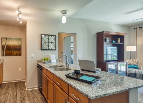 Kitchen Bar at Liberty Apartments in Downtown Newport News