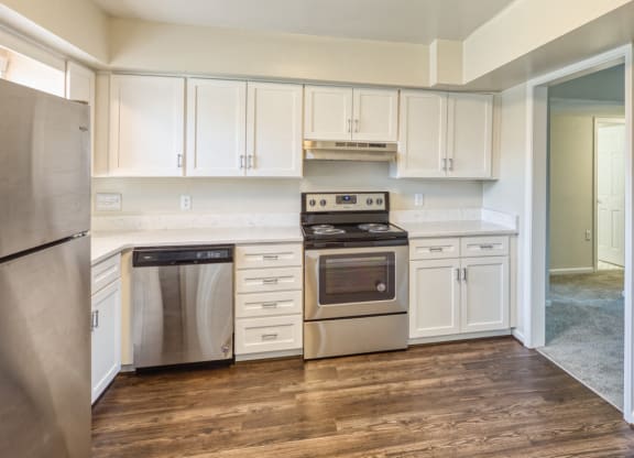 Kitchen full view Haygood Hall apartments in Virginia Beach