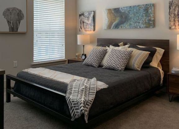 Bed at Lumina Apartments in New Orleans LA
