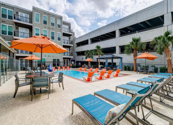 The Delaneaux Apartments Sundeck in New Orleans LA