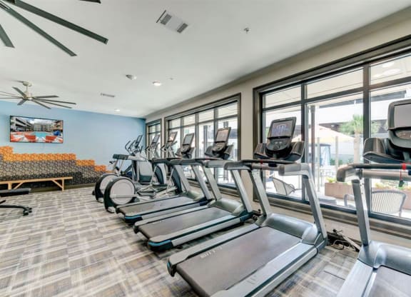 Gym 2 at Delaneaux Apartments in New Orleans