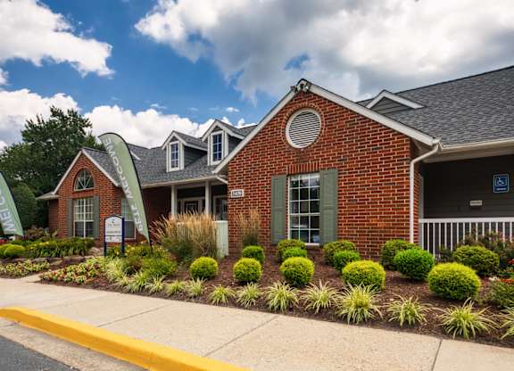 Red brick building at The Crest on Hampton Hollow, Silver Spring, MD, 20904