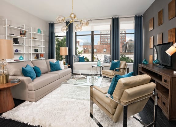 Living Room at Deco Apartments in Richmond Va