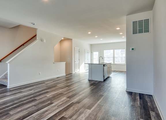 Spacious Living Room with wooden flooring  at The Mark, Harrisonburg, Virginia