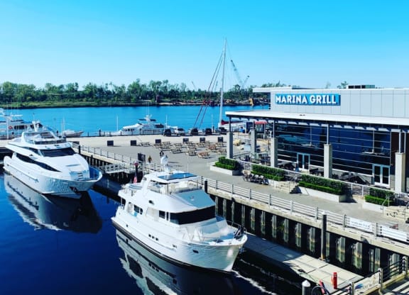 River  With Dock Yard at Pier 33 Apartments, Wilmington, NC
