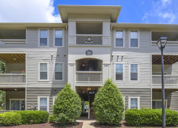 New building exteriors at Mayfaire Apartments in Raleigh, NC