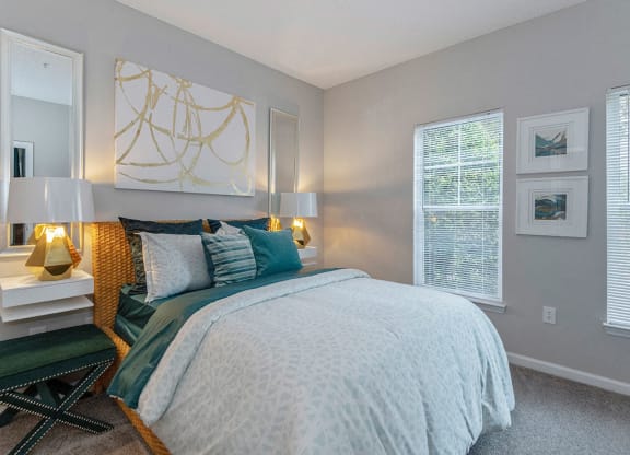 Bedroom at Mayfaire Apartments in Raleigh NC