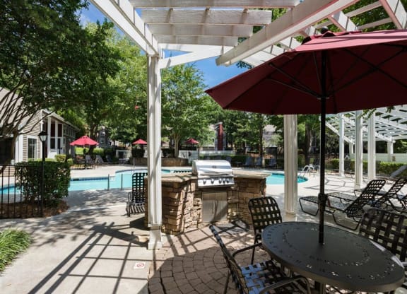 Harris Pond Apartments in Charlotte NC deck at pool