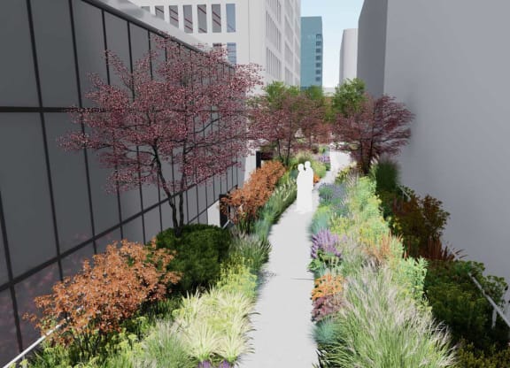a garden on the roof of a buildingat Preston Centre, Columbus, 43215