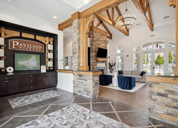 the lobby of the pavilion theater at the estates at johnsons crossing