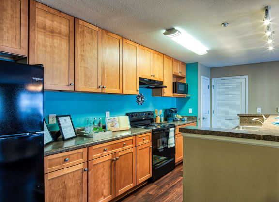 Kitchen at apartments near VT