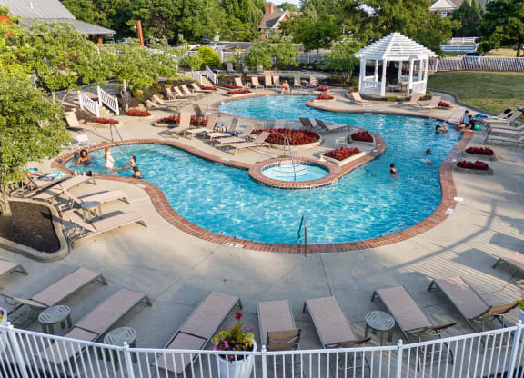 a view of the pool at the resort at Orleans Apartments, Ohio