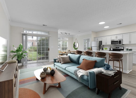Spacious Living Area at The Charleston in Columbus, OH