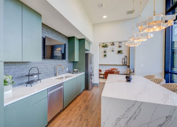 Fully Equipped Kitchen In Clubhouse at The Walker, North Carolina, 27511