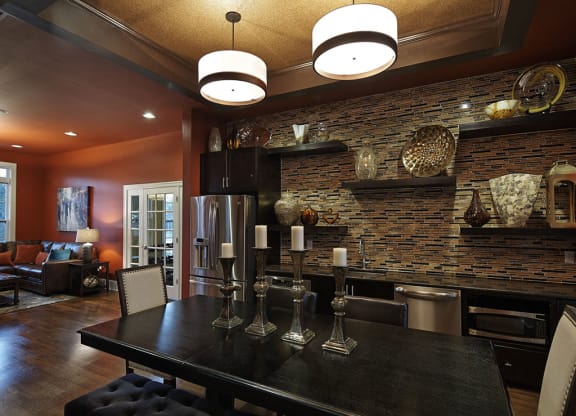 Community Room Kitchen at Luxury Apartments in Carthage NC