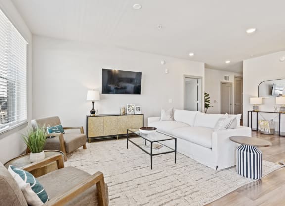 Living area at Pier 33 Apartments at Pier 33 Apartments, Wilmington, North Carolina